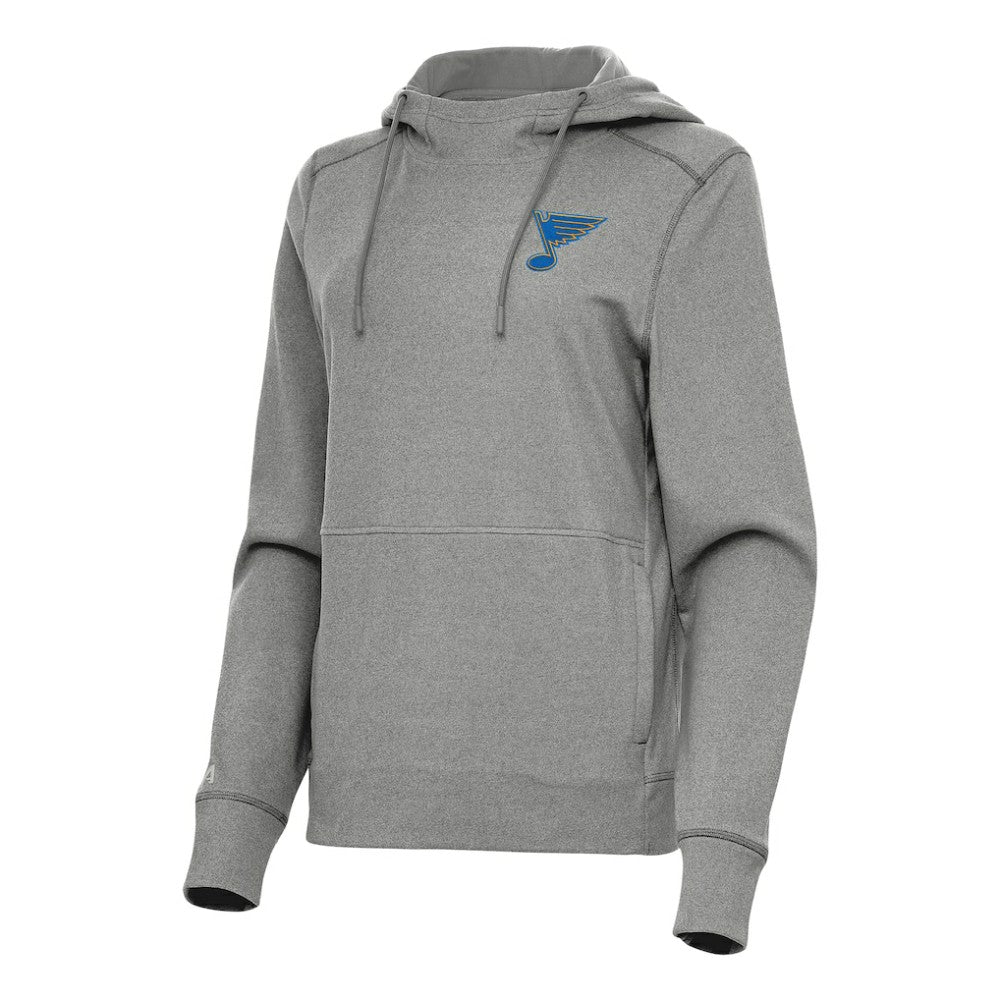 NHL Heather Black St. Louis Blues Antigua Women's Justice Pullover Hoodie