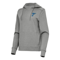 NHL Heather Black St. Louis Blues Antigua Women's Justice Pullover Hoodie