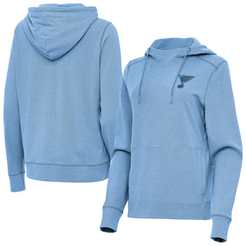 NHL Heather Blue St. Louis Blues Antigua Women's Justice Pullover Hoodie