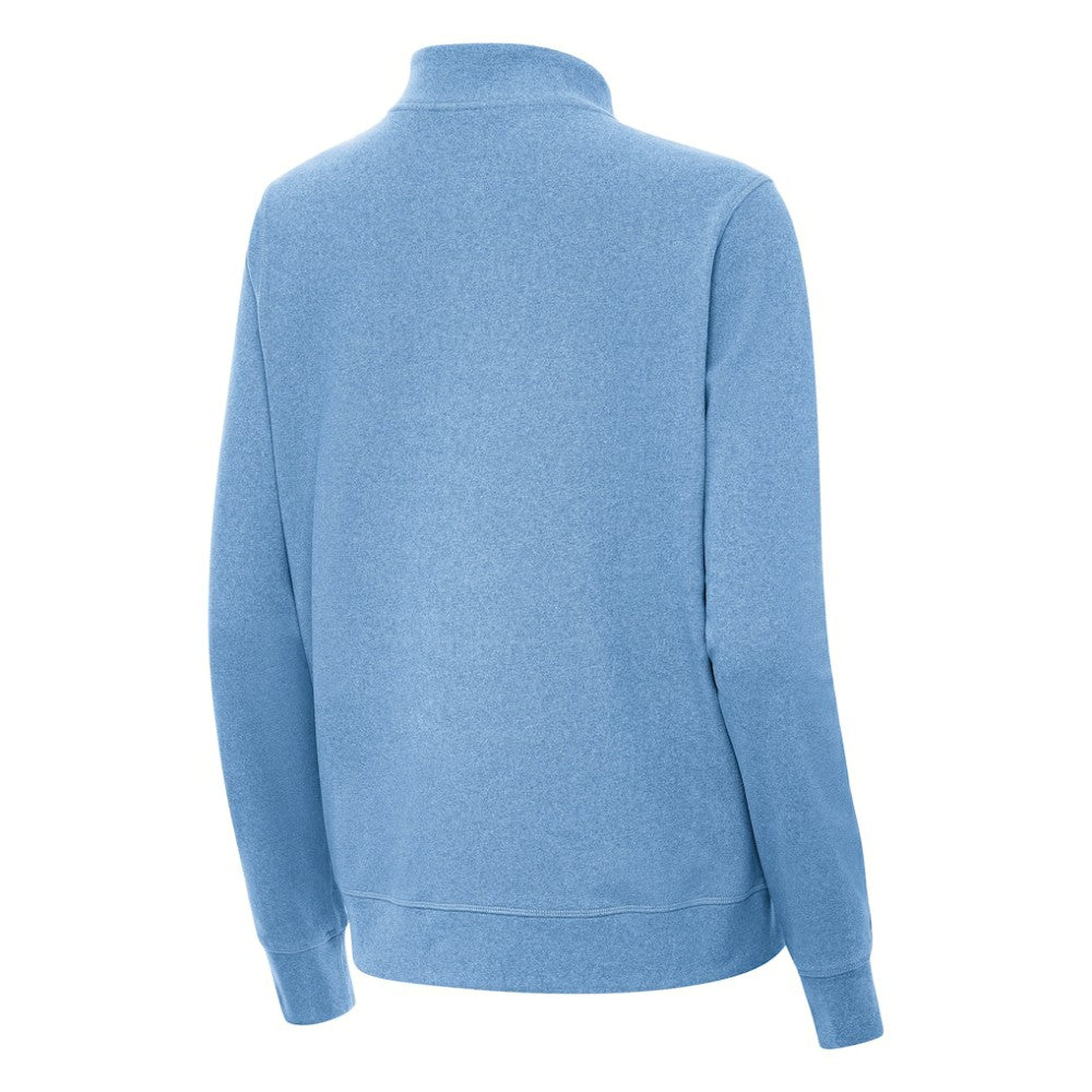 NHL Heather Blue St. Louis Blues Antigua Women's Crush Quarter-Zip Pullover