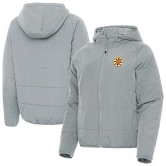 NHL Gray Boston Bruins Antigua Women's Raglan Universe Full-Zip Hooded Jacket