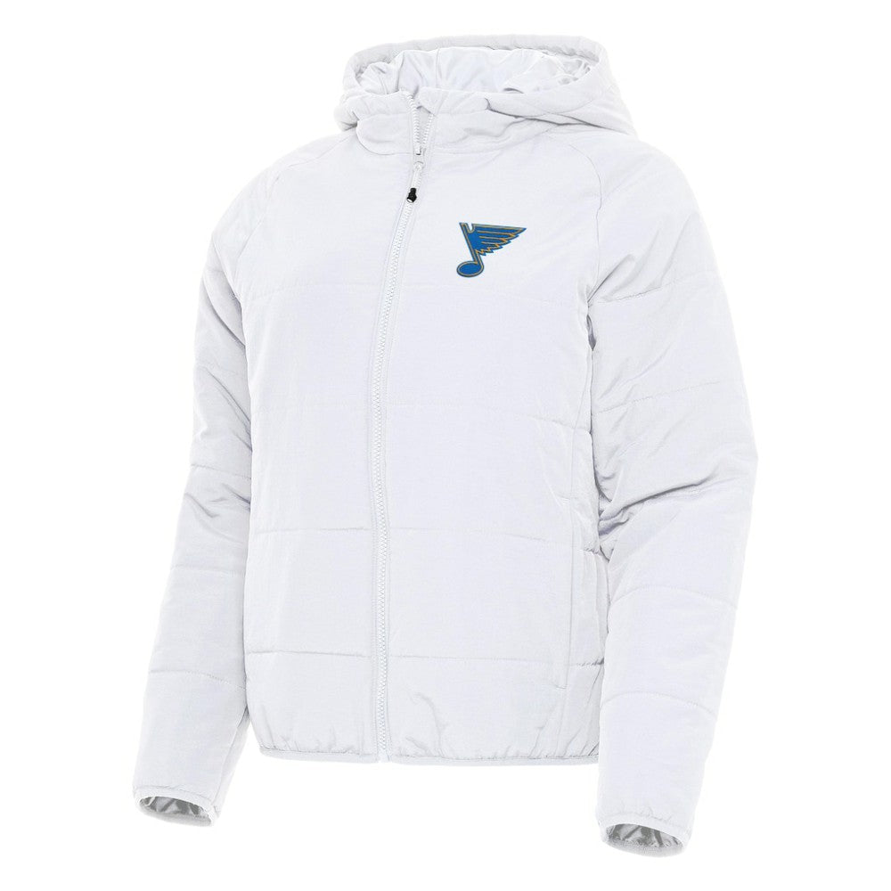NHL White St. Louis Blues Antigua Women's Raglan Universe Full-Zip Hooded Jacket