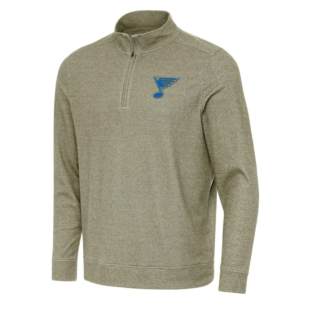 NHL Olive St. Louis Blues Antigua Subtle Quarter-Zip Sweatshirt