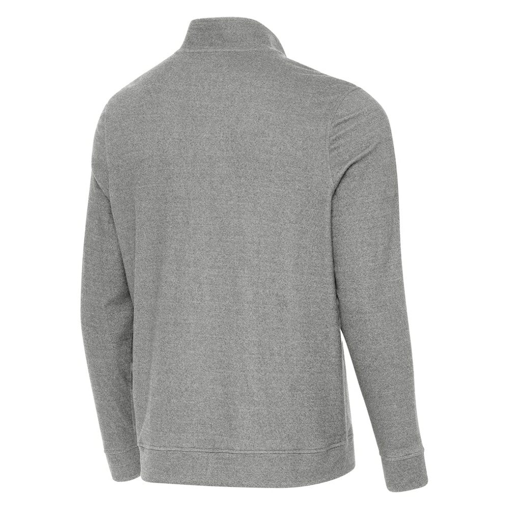 NHL Heather Black Boston Bruins Antigua Subtle Quarter-Zip Sweatshirt