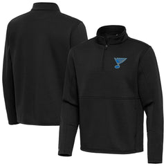 NHL Black St. Louis Blues Antigua Twist Quarter-Zip Pullover Jacket