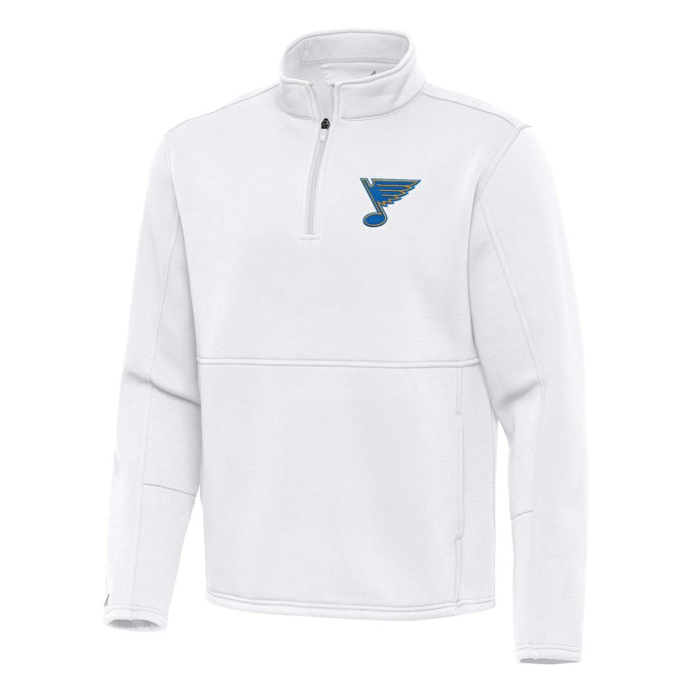 NHL White St. Louis Blues Antigua Twist Quarter-Zip Pullover Jacket