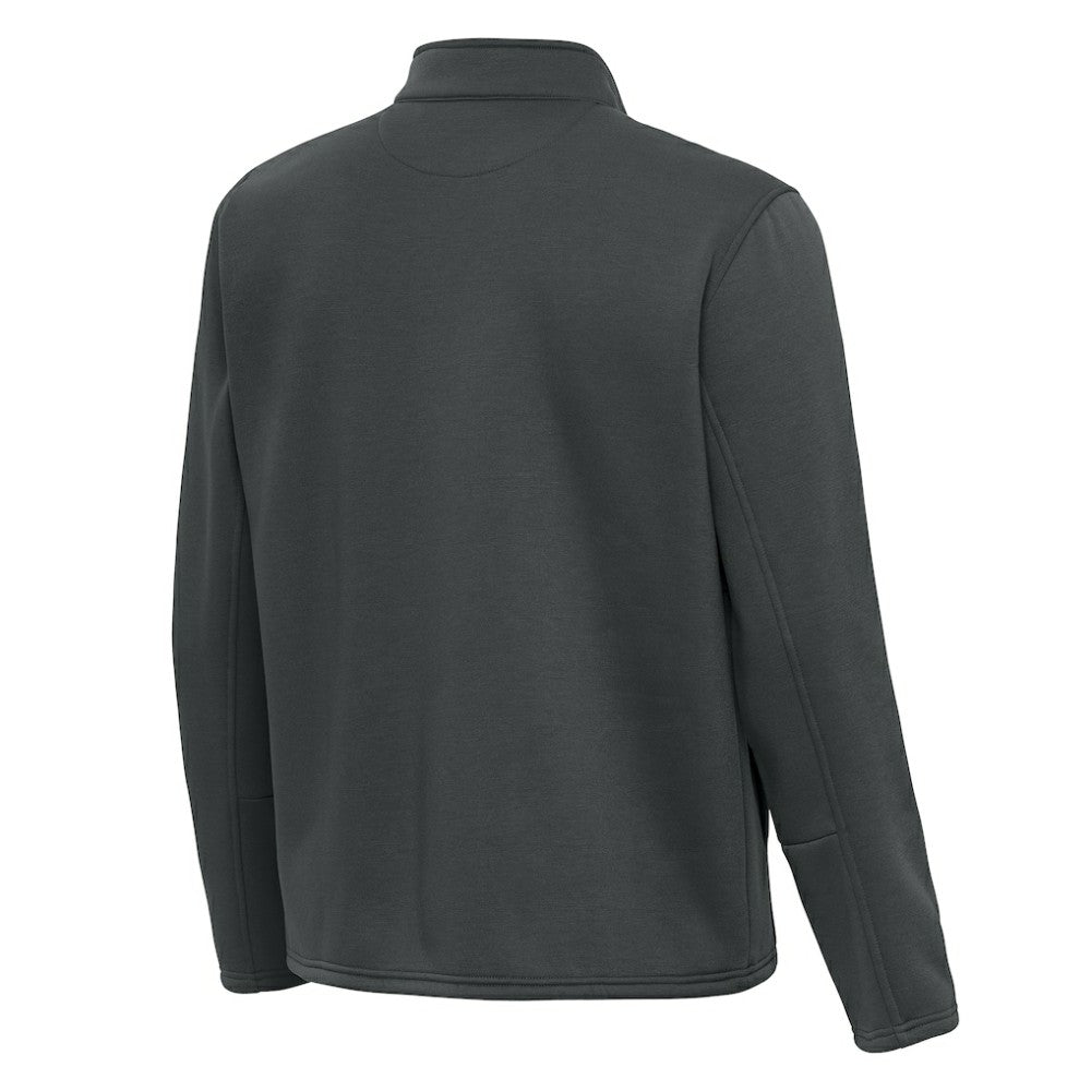 NHL Pewter Boston Bruins Antigua Twist Quarter-Zip Pullover Jacket