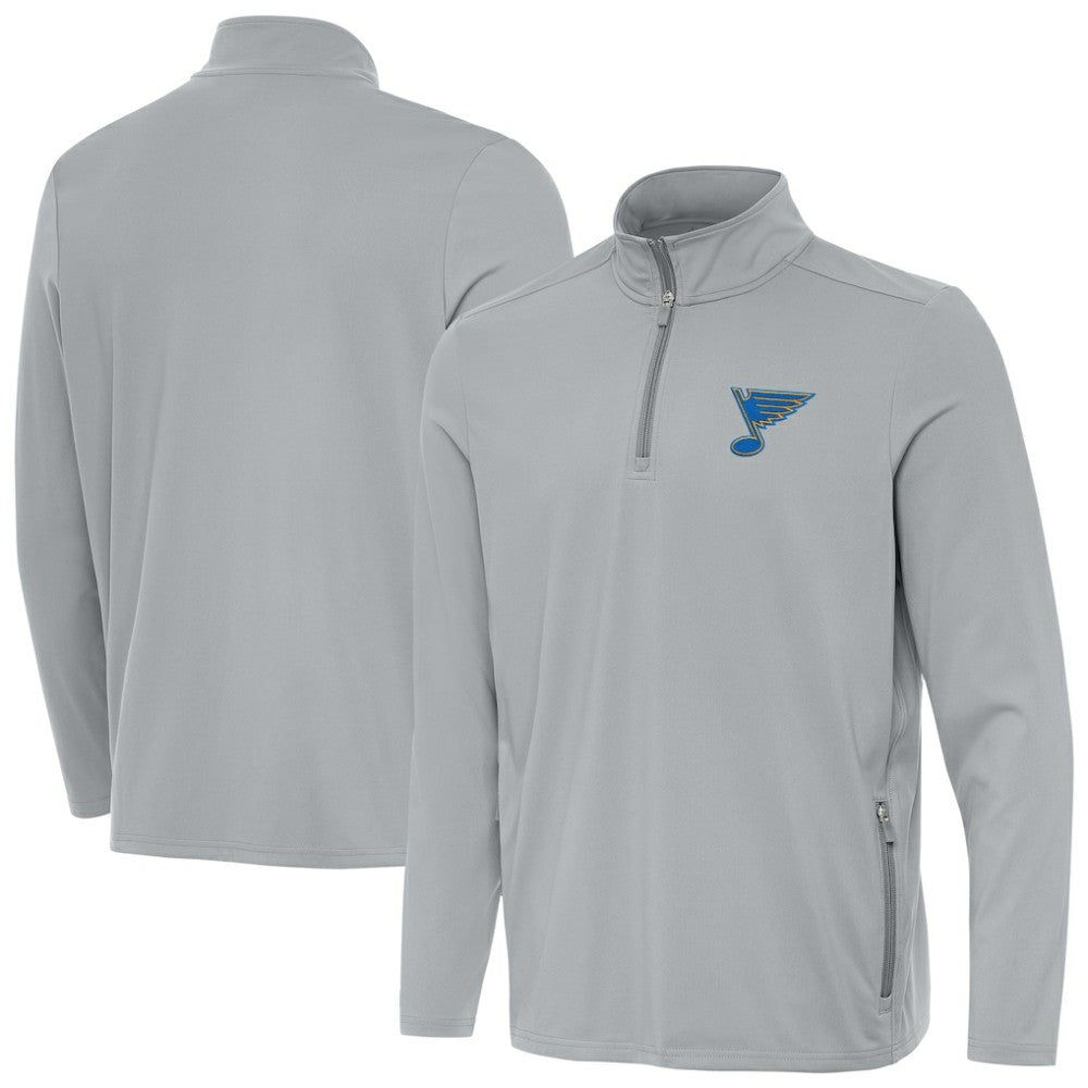 NHL Gray St. Louis Blues Antigua Perilous Quarter-Zip Sweatshirt