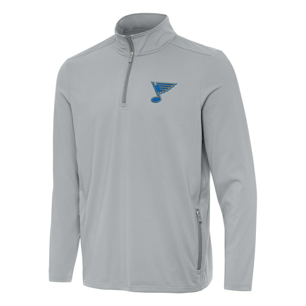 NHL Gray St. Louis Blues Antigua Perilous Quarter-Zip Sweatshirt