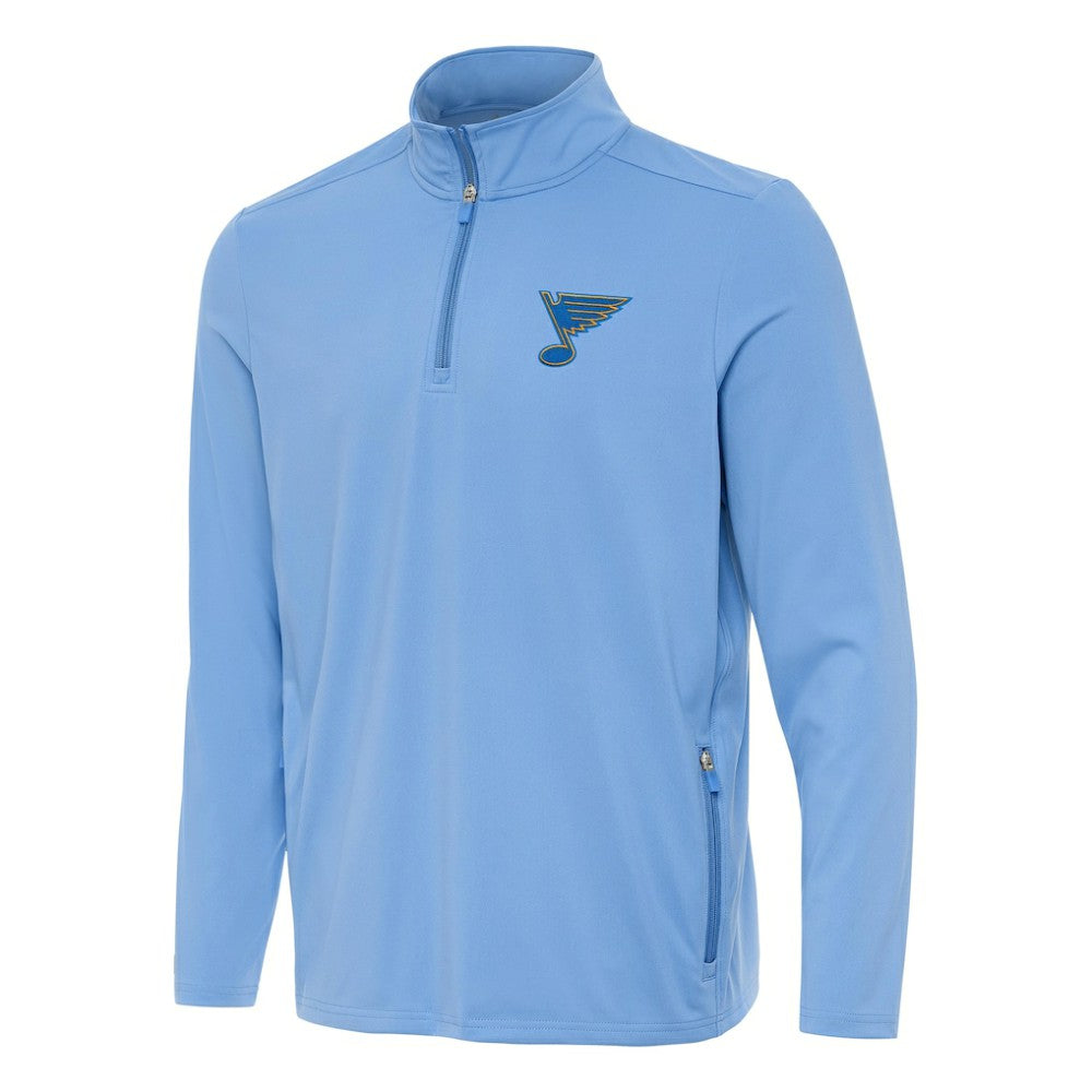 NHL Blue St. Louis Blues Antigua Perilous Quarter-Zip Sweatshirt
