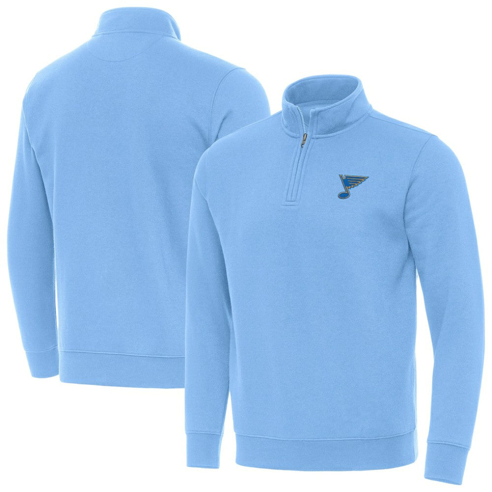 NHL Blue St. Louis Blues Antigua Victory Quarter-Zip Pullover Top