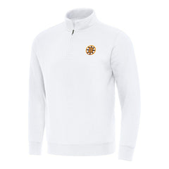 NHL White Boston Bruins Antigua Victory Quarter-Zip Pullover Top