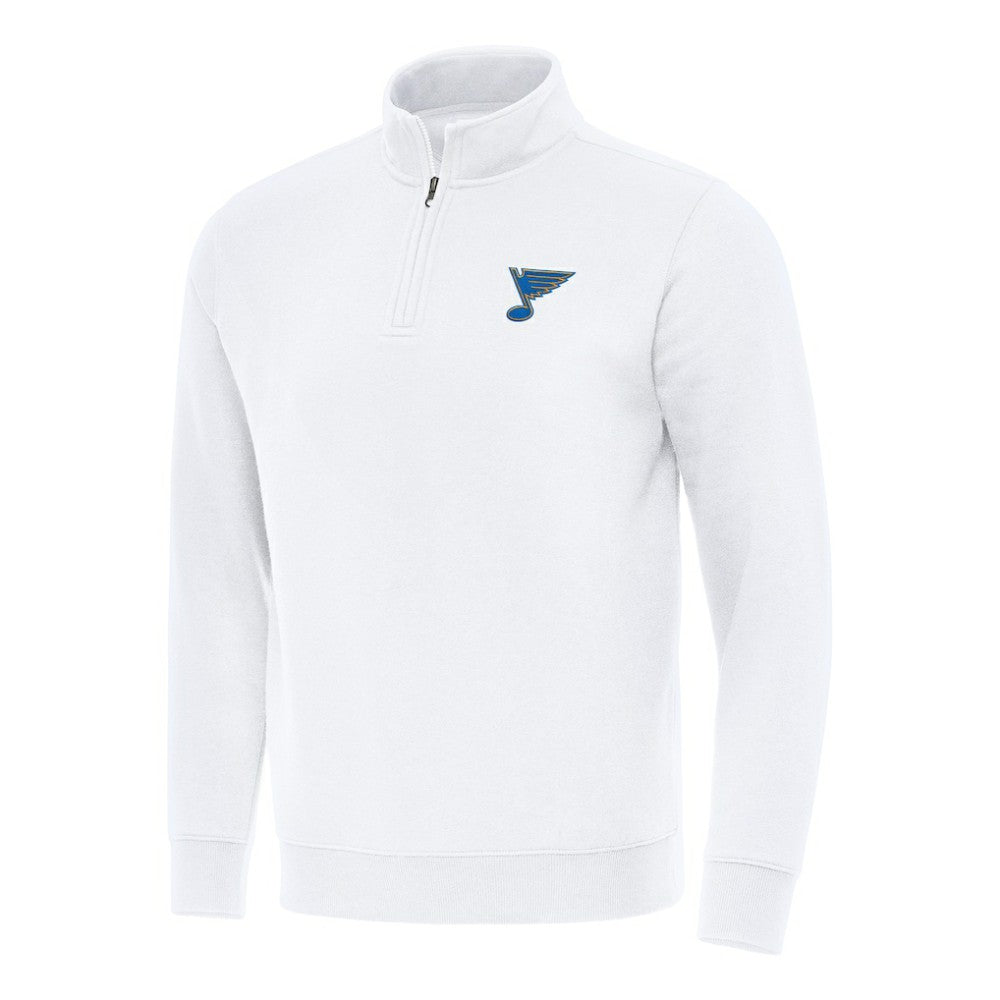 NHL White St. Louis Blues Antigua Victory Quarter-Zip Pullover Top