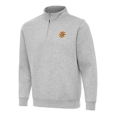 NHL Heather Gray Boston Bruins Antigua Victory Quarter-Zip Pullover Top