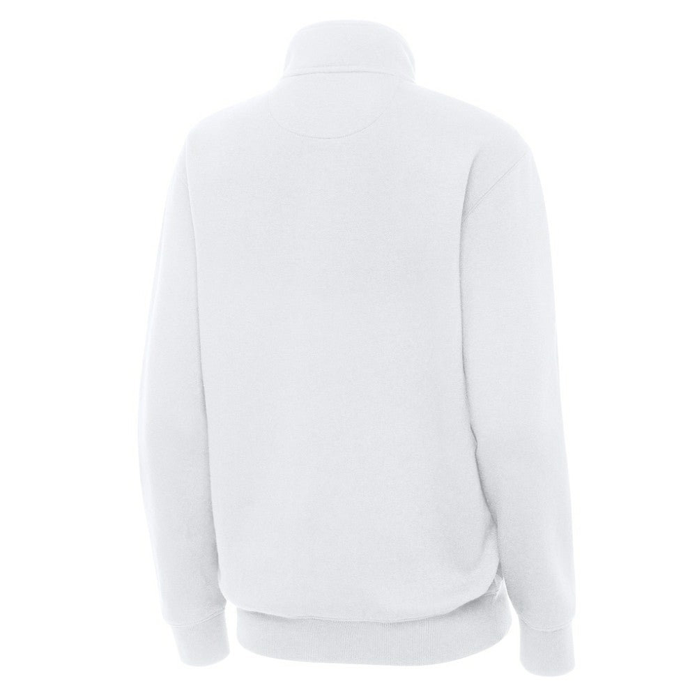 NHL White Boston Bruins Antigua Women's Victory Quarter-Zip Pullover Top