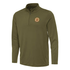 NHL Olive Boston Bruins Antigua Reprocess Quarter-Zip Pullover