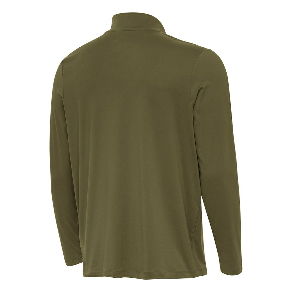 NHL Olive Boston Bruins Antigua Reprocess Quarter-Zip Pullover