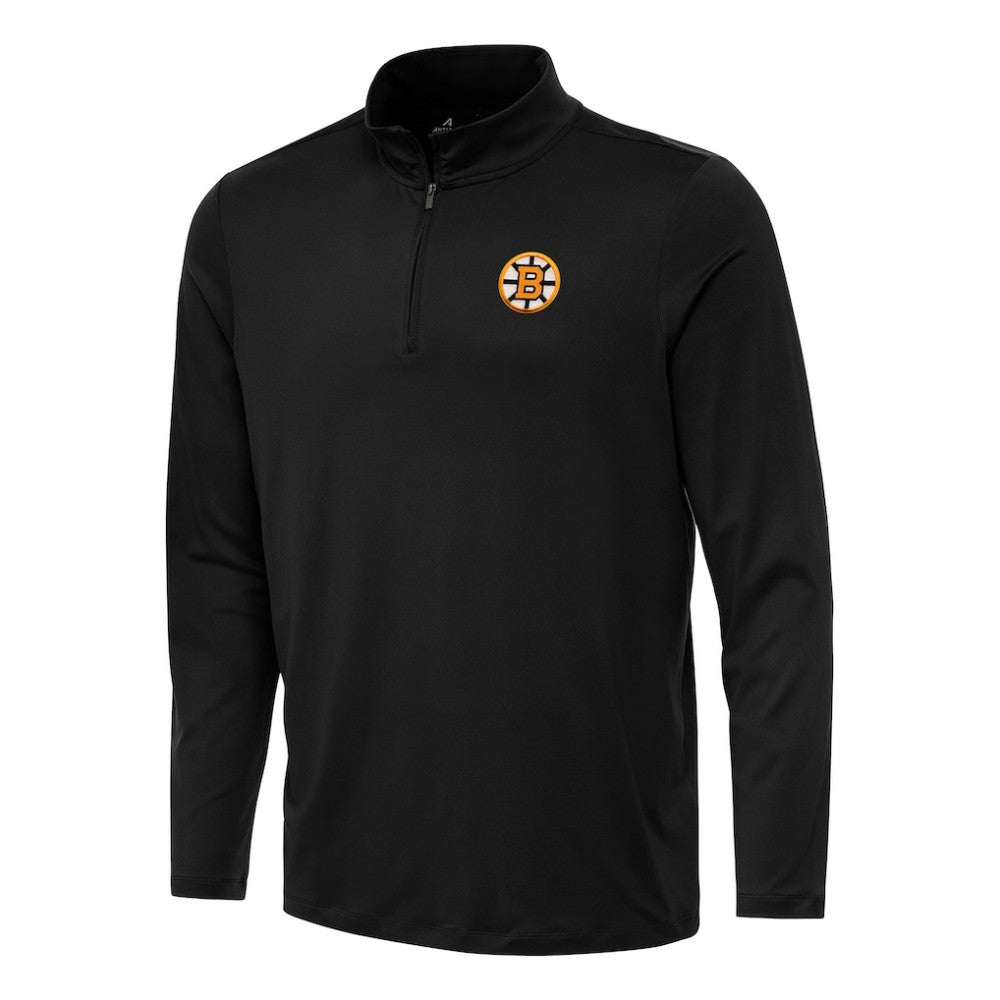 NHL Black Boston Bruins Antigua Reprocess Quarter-Zip Pullover