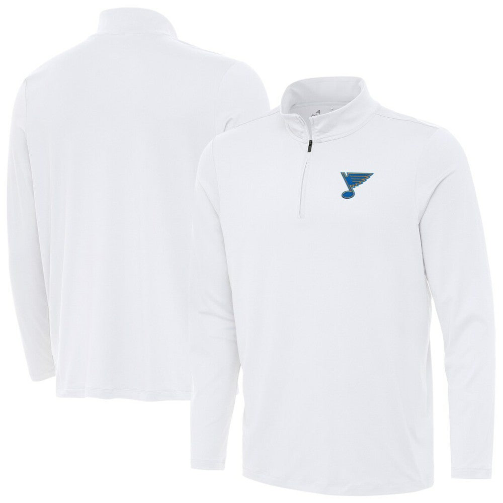 NHL White St. Louis Blues Antigua Reprocess Quarter-Zip Pullover