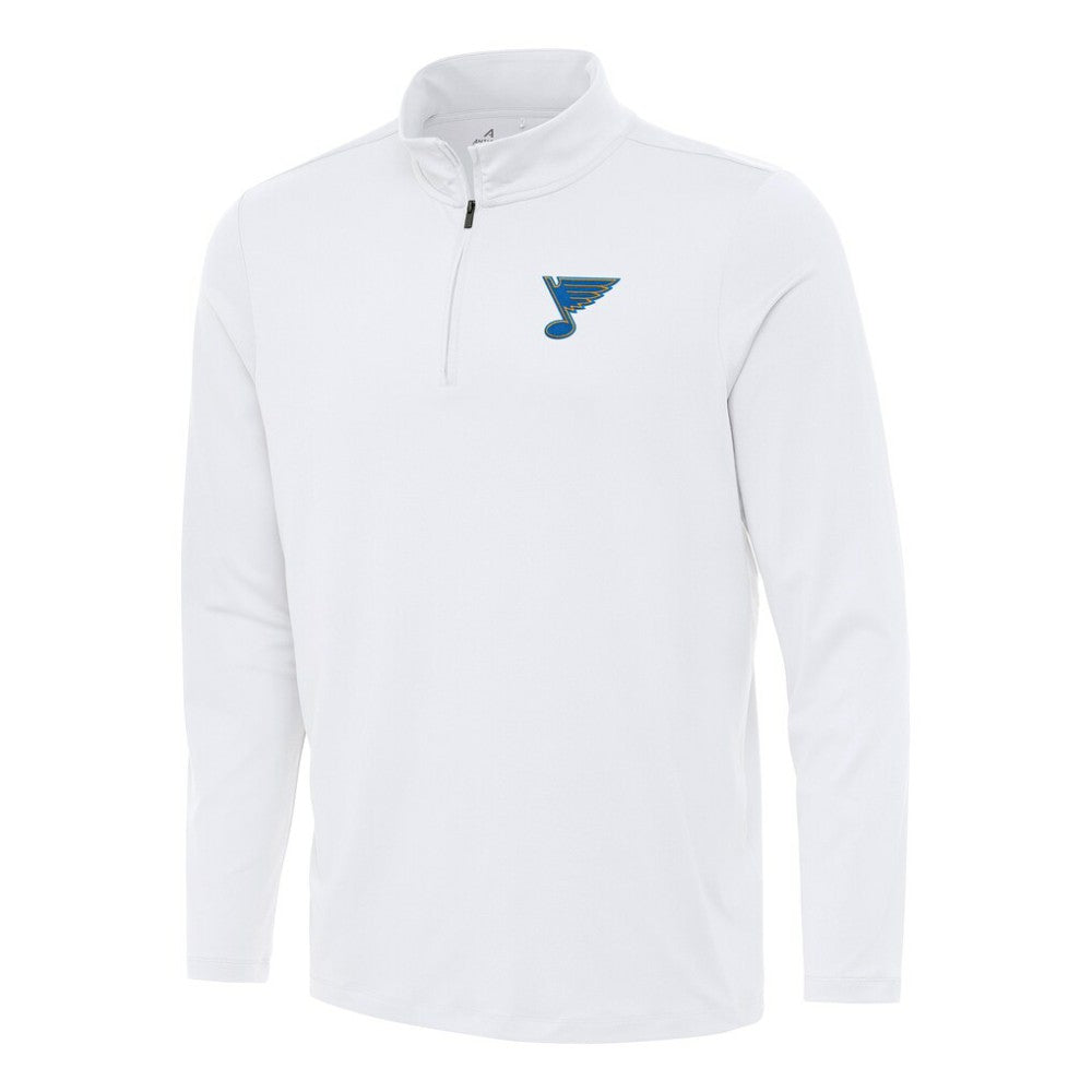NHL White St. Louis Blues Antigua Reprocess Quarter-Zip Pullover