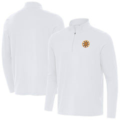 NHL White Boston Bruins Antigua Intent Quarter-Zip Top
