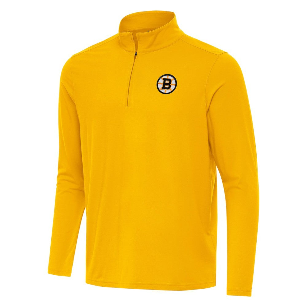 NHL Gold Boston Bruins Antigua Intent Quarter-Zip Top