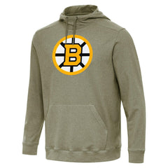 NHL Olive Boston Bruins Antigua Cloud Pullover Hoodie