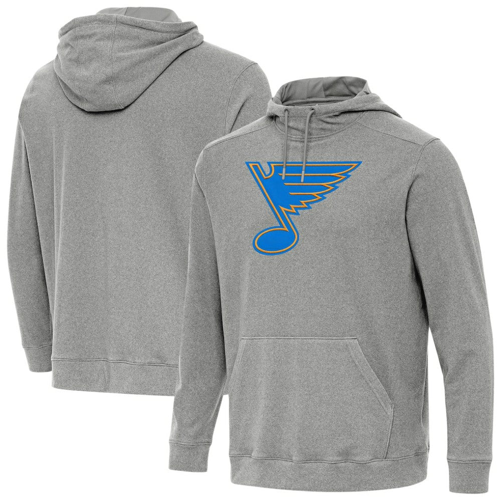 NHL Heather Black St. Louis Blues Antigua Cloud Pullover Hoodie