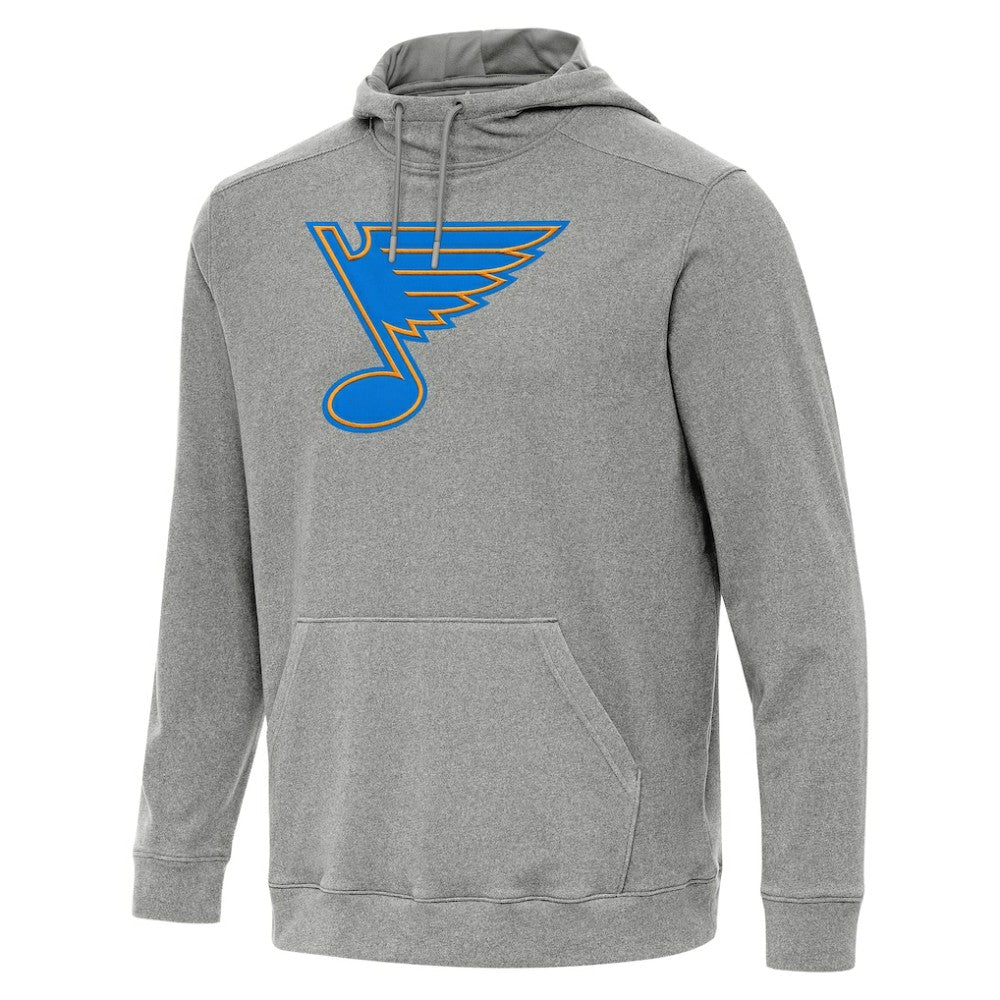 NHL Heather Black St. Louis Blues Antigua Cloud Pullover Hoodie