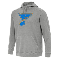 NHL Heather Black St. Louis Blues Antigua Cloud Pullover Hoodie