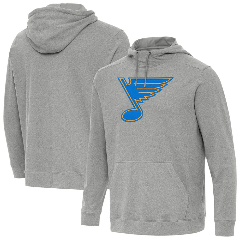 NHL Heather Gray St. Louis Blues Antigua Cloud Pullover Hoodie