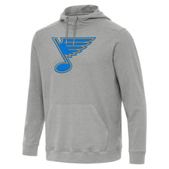 NHL Heather Gray St. Louis Blues Antigua Cloud Pullover Hoodie