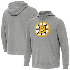 NHL Heather Black Boston Bruins Antigua Cloud Pullover Hoodie