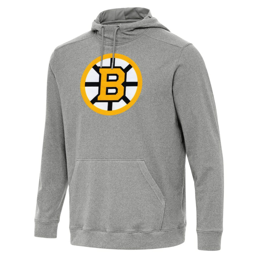 NHL Heather Black Boston Bruins Antigua Cloud Pullover Hoodie