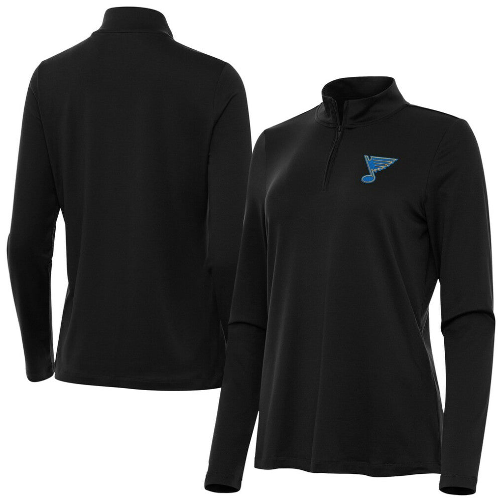 NHL Black St. Louis Blues Antigua Women's Reprocess Quarter-Zip Pullover