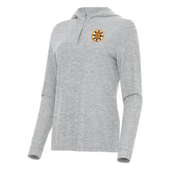 NHL Heather Gray Boston Bruins Antigua Women's Daybreak Quarter-Zip Hoodie