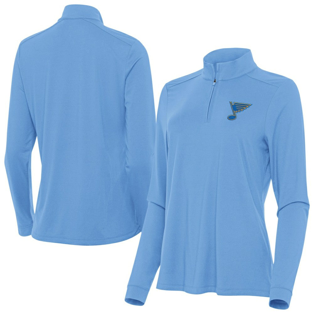 NHL Blue St. Louis Blues Antigua Women's Intent Quarter-Zip Pullover