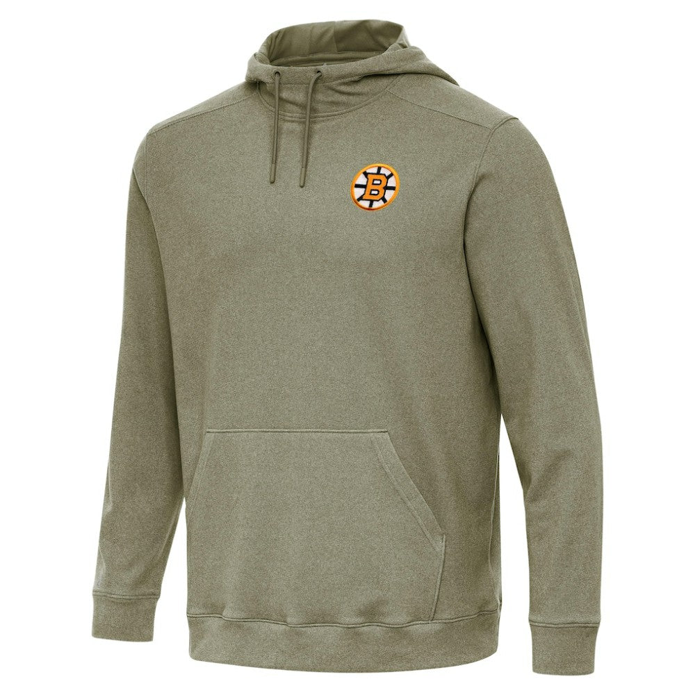 NHL Olive Boston Bruins Antigua Cloud Pullover Hoodie