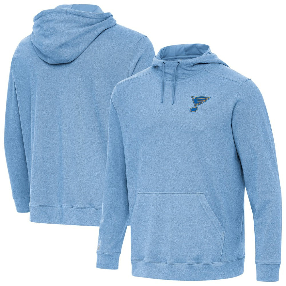 NHL Heather Blue St. Louis Blues Antigua Cloud Pullover Hoodie