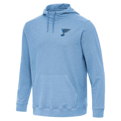 NHL Heather Blue St. Louis Blues Antigua Cloud Pullover Hoodie