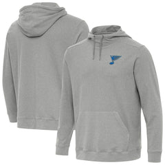 NHL Heather Gray St. Louis Blues Antigua Cloud Pullover Hoodie