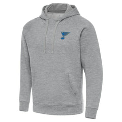 NHL Heather Gray St. Louis Blues Antigua Victory Pullover Hoodie