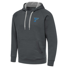NHL Charcoal St. Louis Blues Antigua Victory Pullover Hoodie