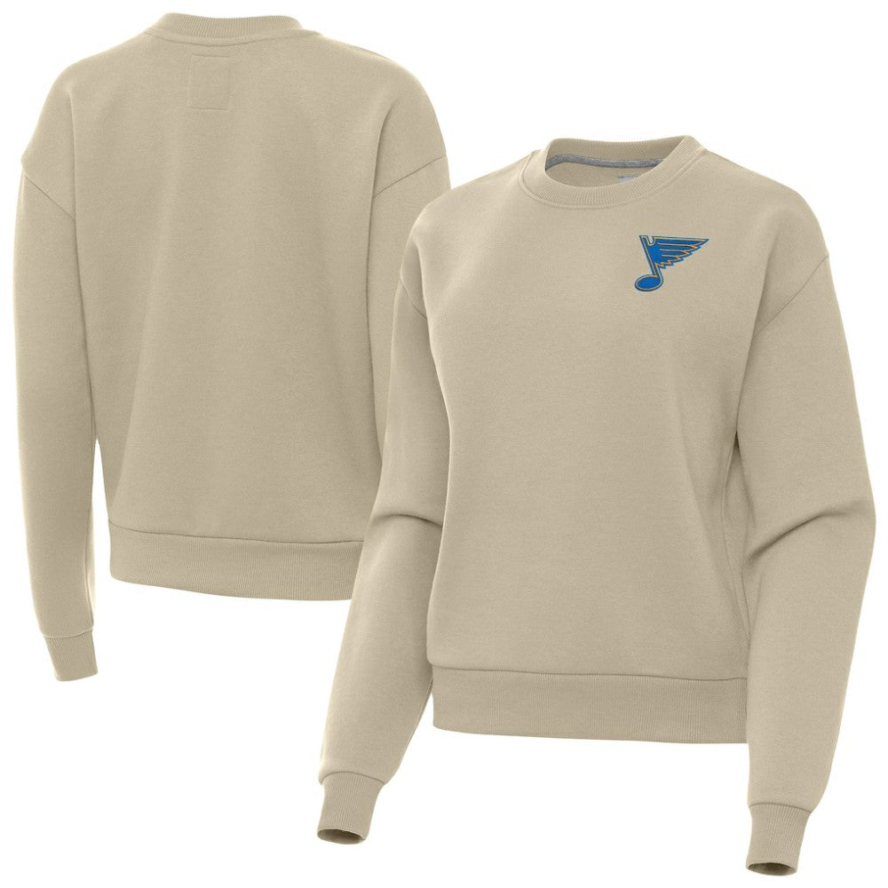 NHL Khaki St. Louis Blues Antigua Women's Victory Pullover Sweatshirt