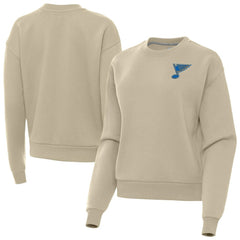 NHL Khaki St. Louis Blues Antigua Women's Victory Pullover Sweatshirt