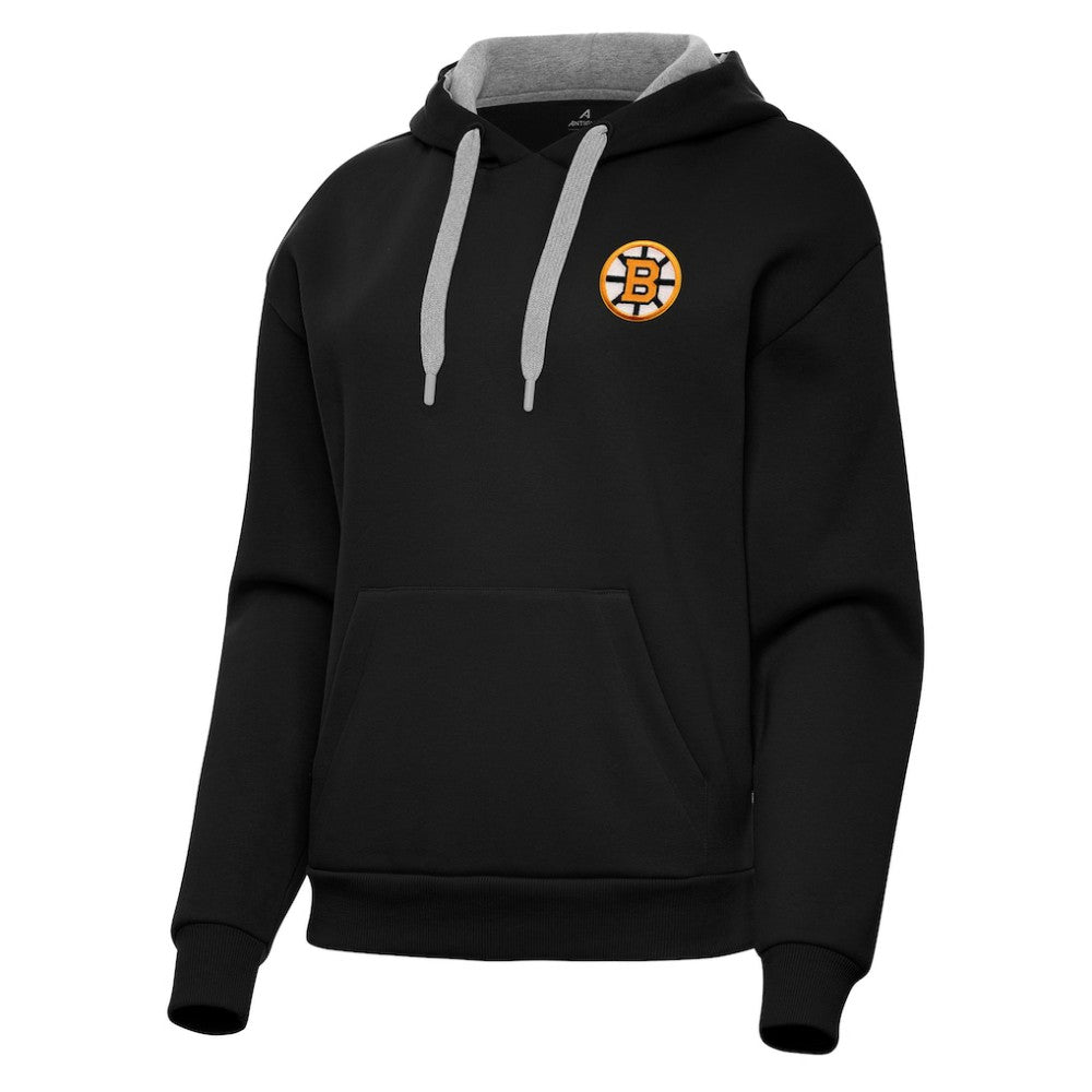 NHL Black Boston Bruins Antigua Women's Victory Pullover Hoodie