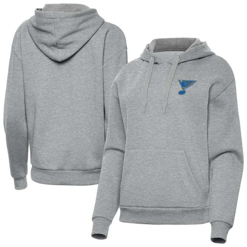 NHL Heather Gray St. Louis Blues Antigua Women's Victory Pullover Hoodie