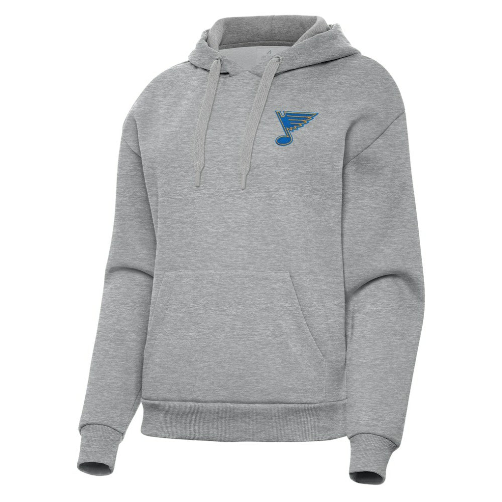 NHL Heather Gray St. Louis Blues Antigua Women's Victory Pullover Hoodie