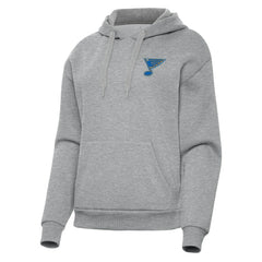 NHL Heather Gray St. Louis Blues Antigua Women's Victory Pullover Hoodie