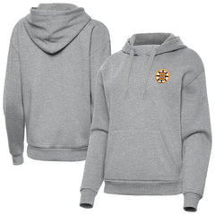 NHL Heather Gray Boston Bruins Antigua Women's Victory Pullover Hoodie